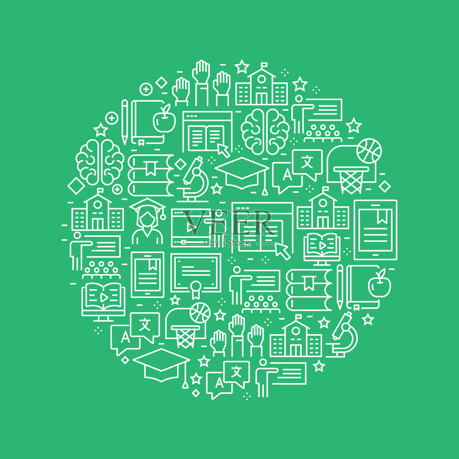 教育相关模式设计插画图片素材