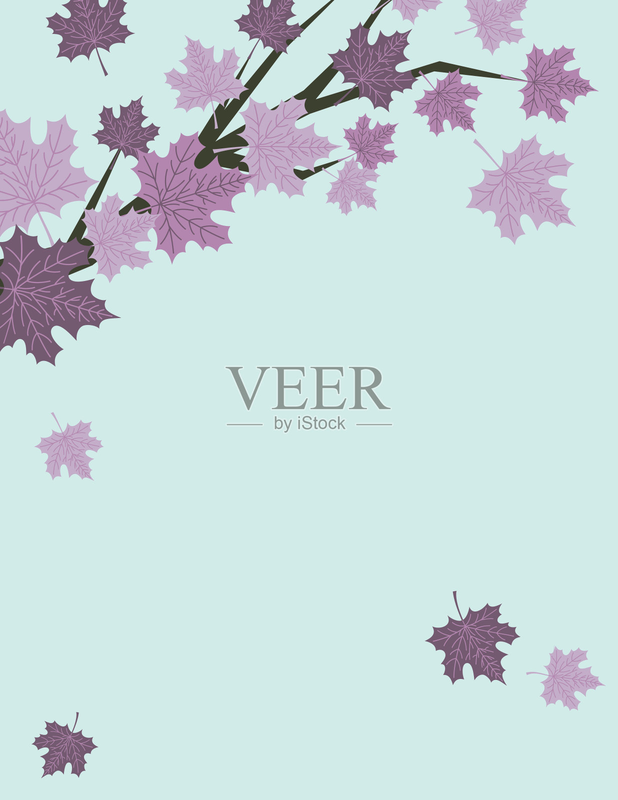 枫叶背景插画图片素材