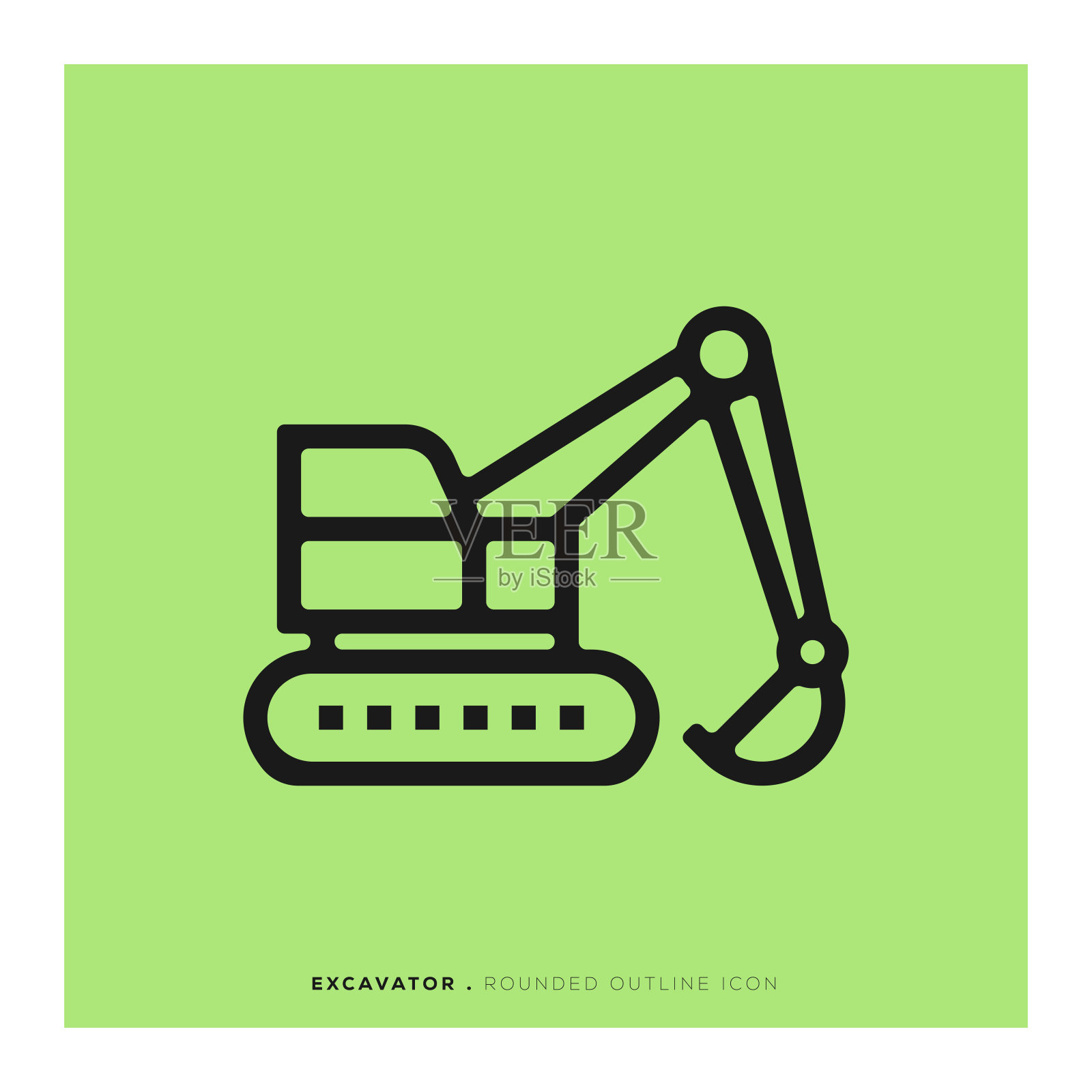 挖掘机图标插画图片素材