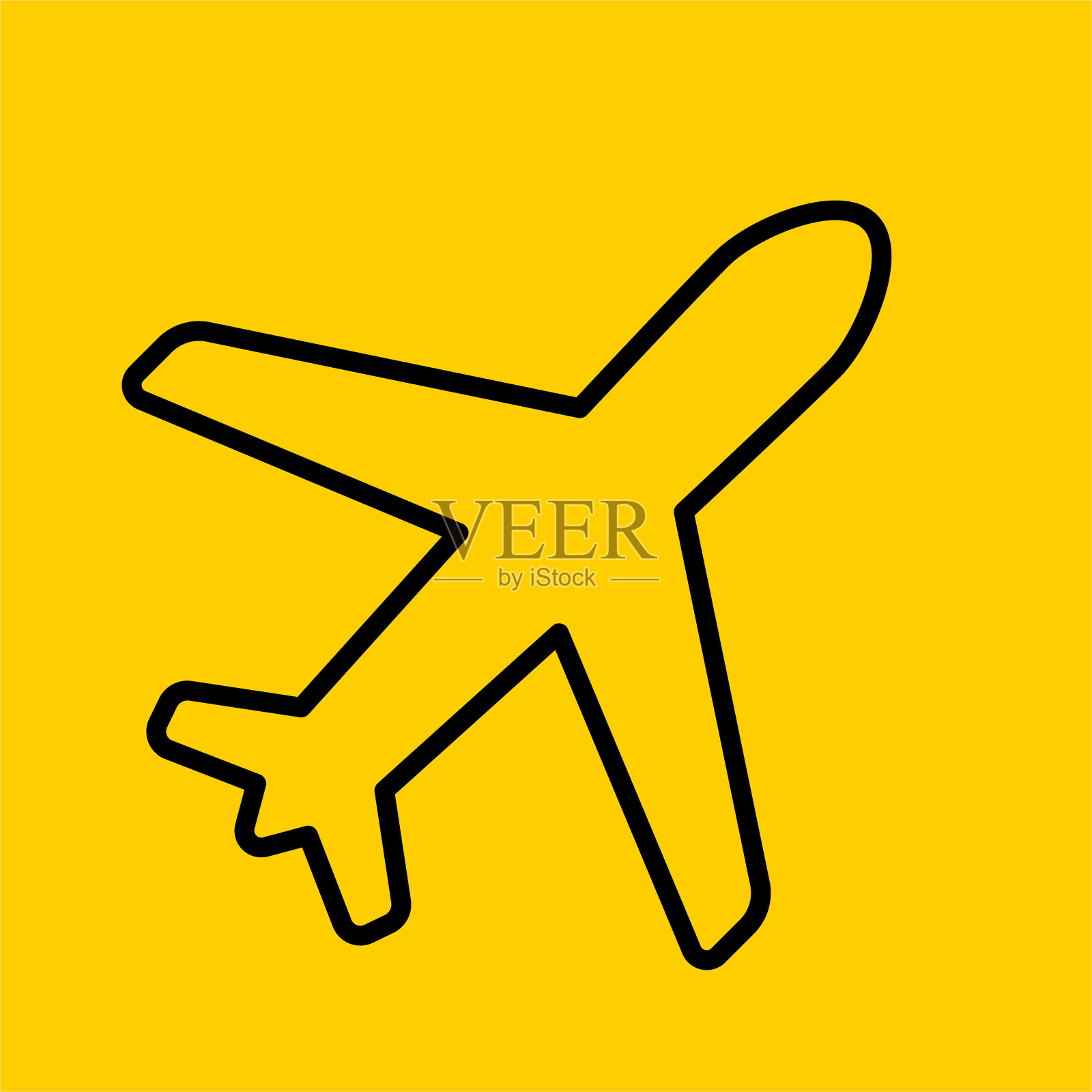 简单的飞机图标插画图片素材