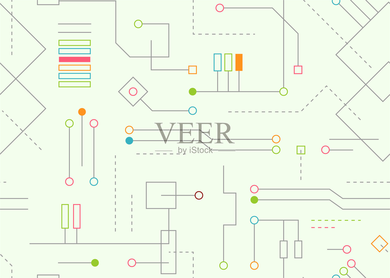 无缝技术现代线条模式插画图片素材