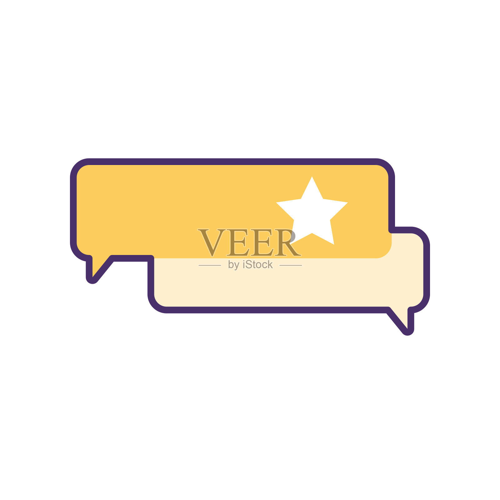 社交媒体图标上的言论泡沫插画图片素材