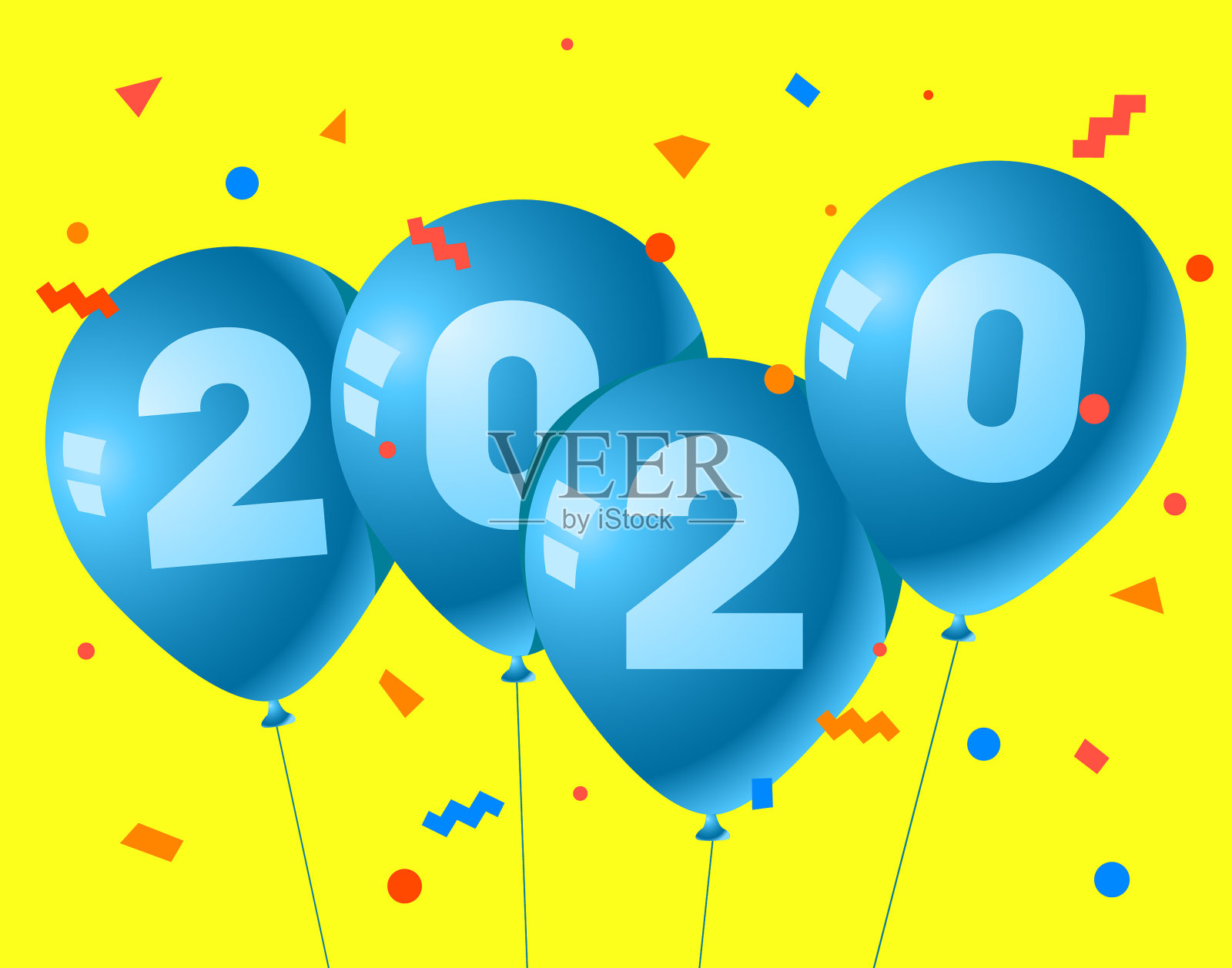 2020个气球插画图片素材