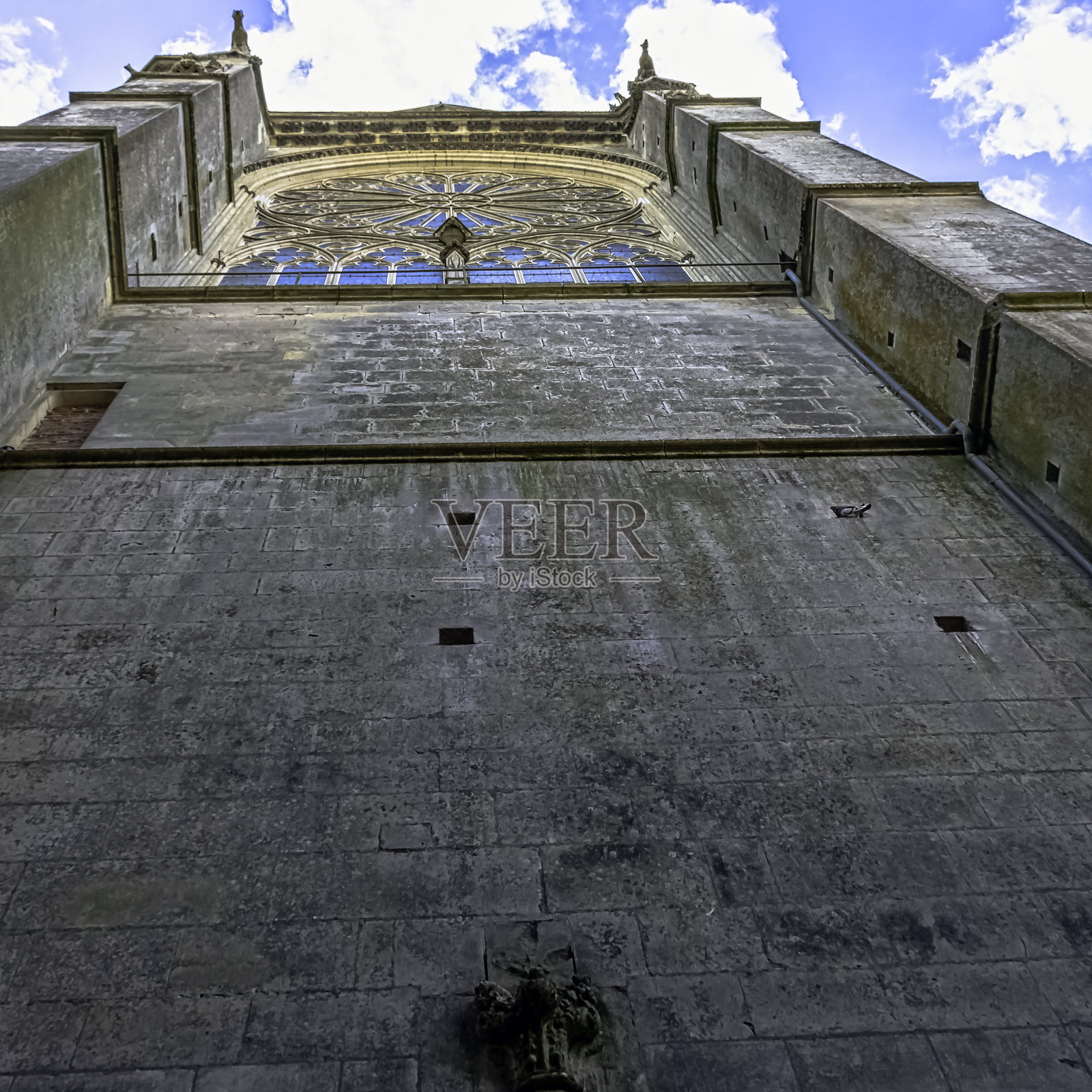 圣朱利安大教堂(Cathedrale St-Julien du Mans)，勒芒，缅因州，法国照片摄影图片