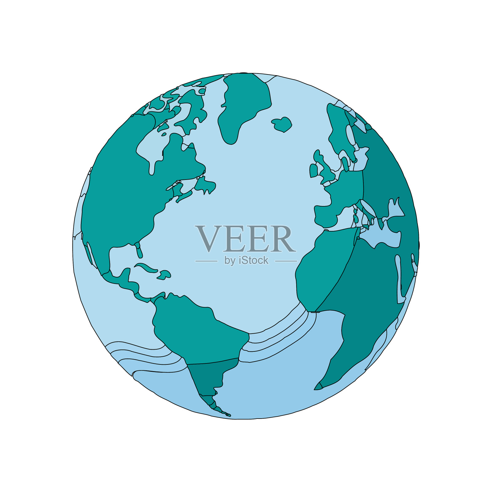 地球抽象插图插画图片素材