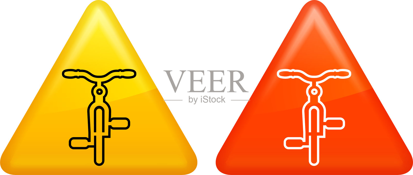 自行车前视图图标插画图片素材