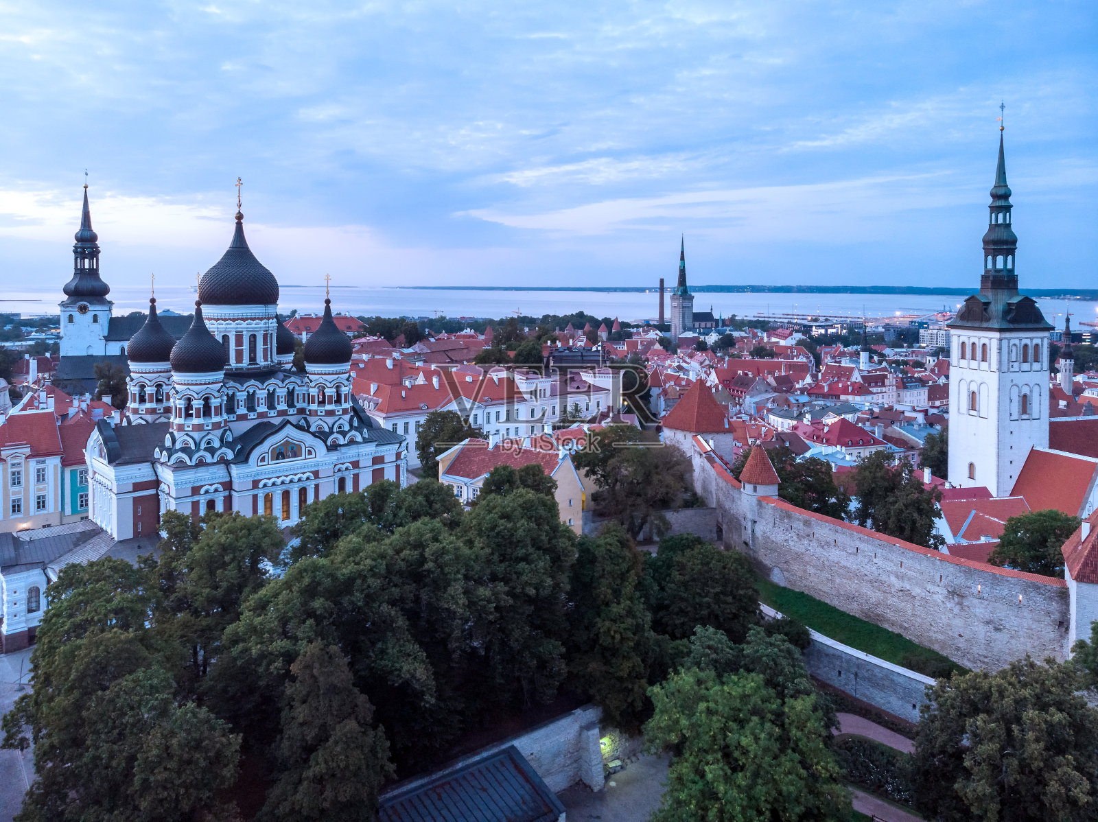塔林鸟瞰图照片摄影图片
