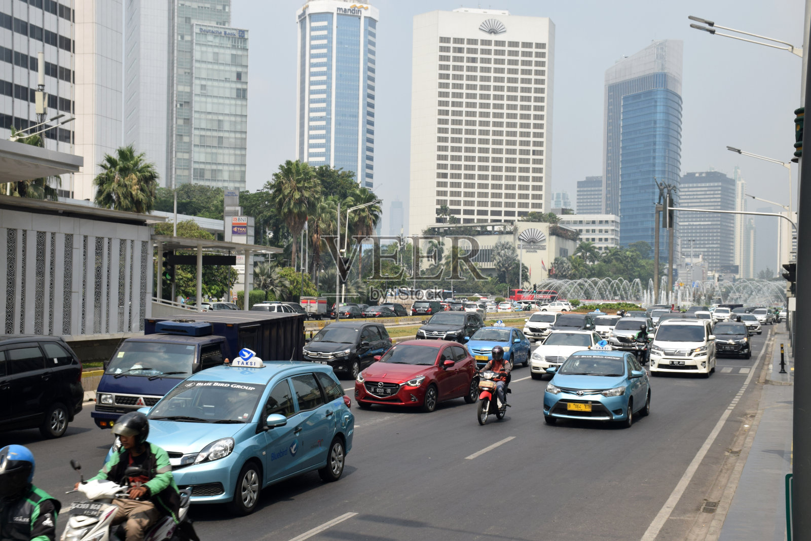 雅加达的交通状况照片摄影图片