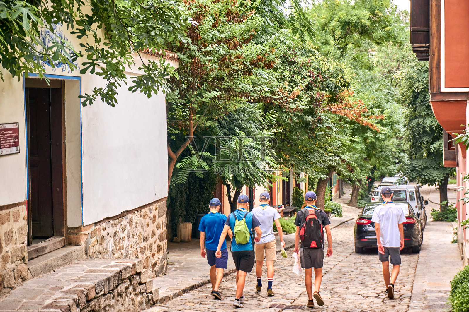 保加利亚的普罗夫迪夫古城参观照片摄影图片