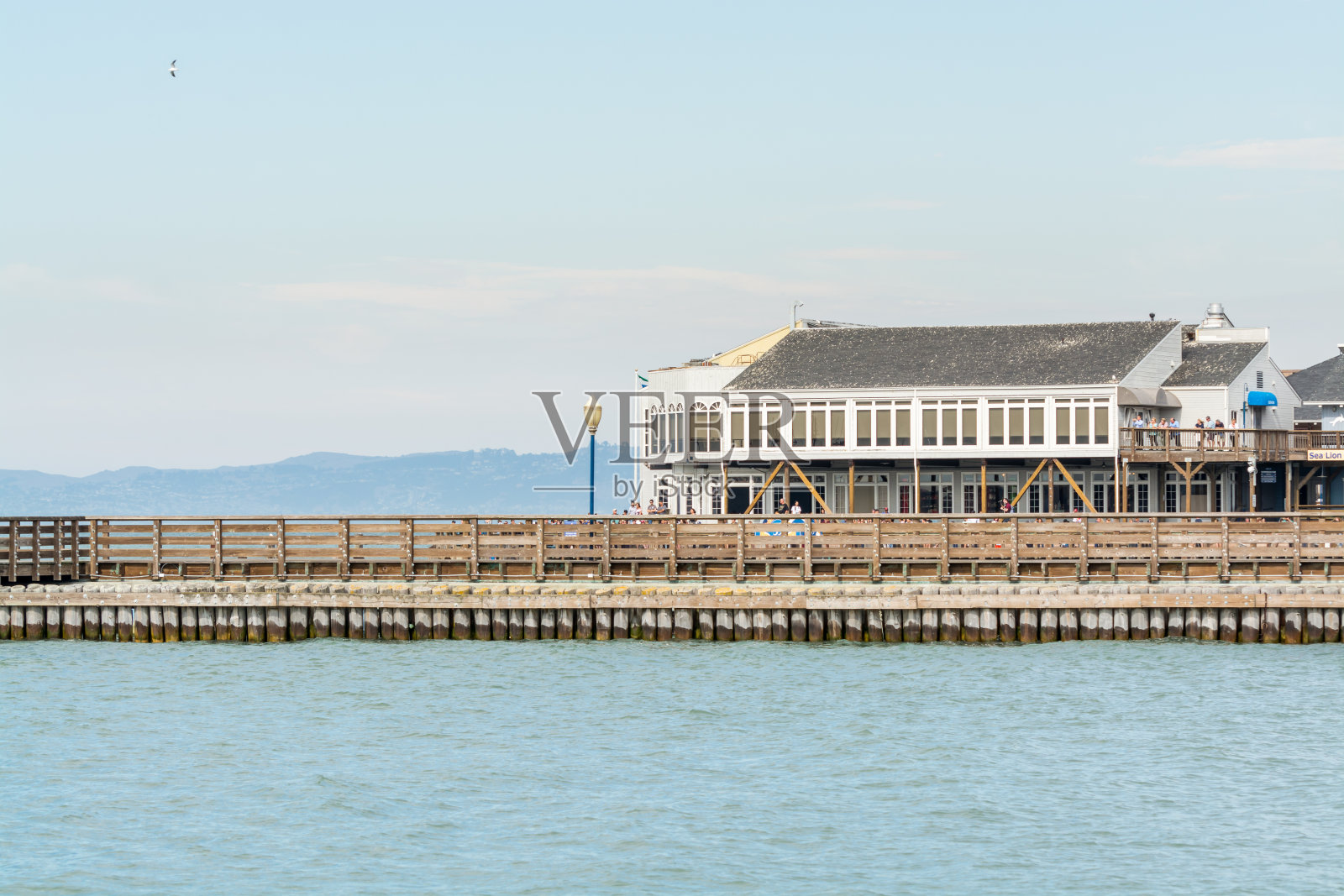 美国加州旧金山渔人码头39号码头的餐厅照片摄影图片