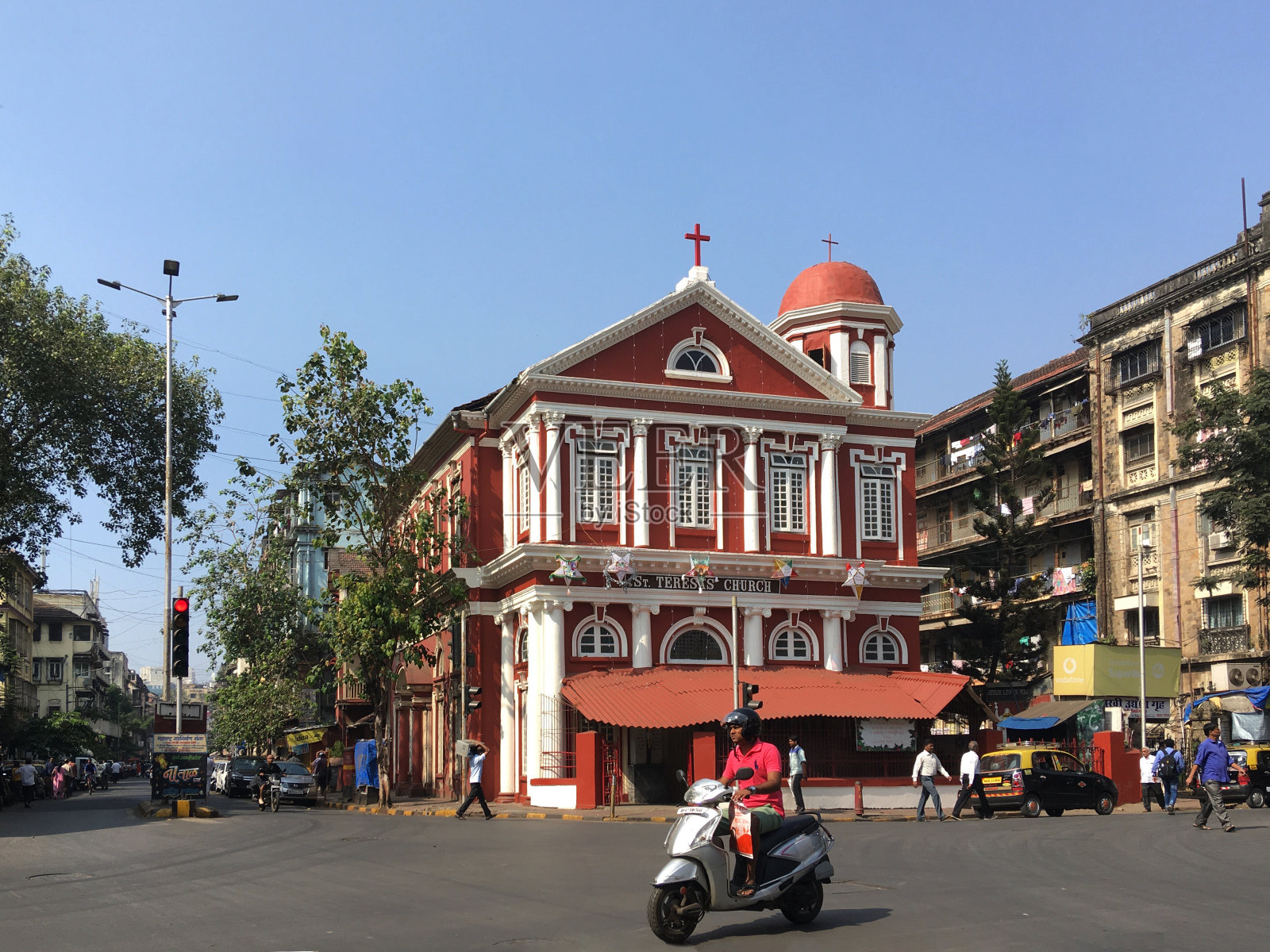 圣特雷莎教堂-查尼路东,贾加纳特桑克路,巴特瓦迪,吉尔冈,孟买,照片摄影图片