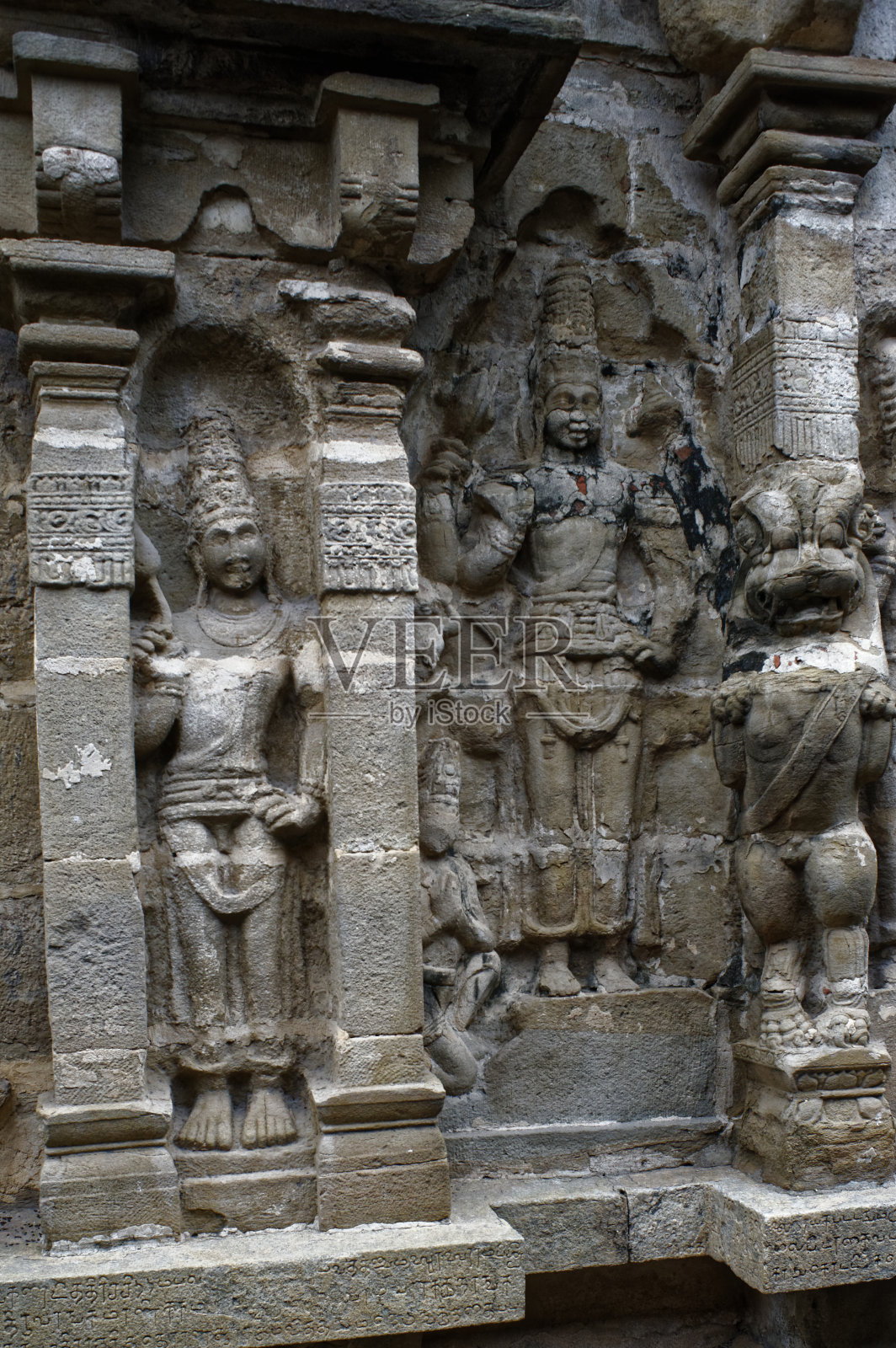 庙宇墙上的灰泥图案照片摄影图片