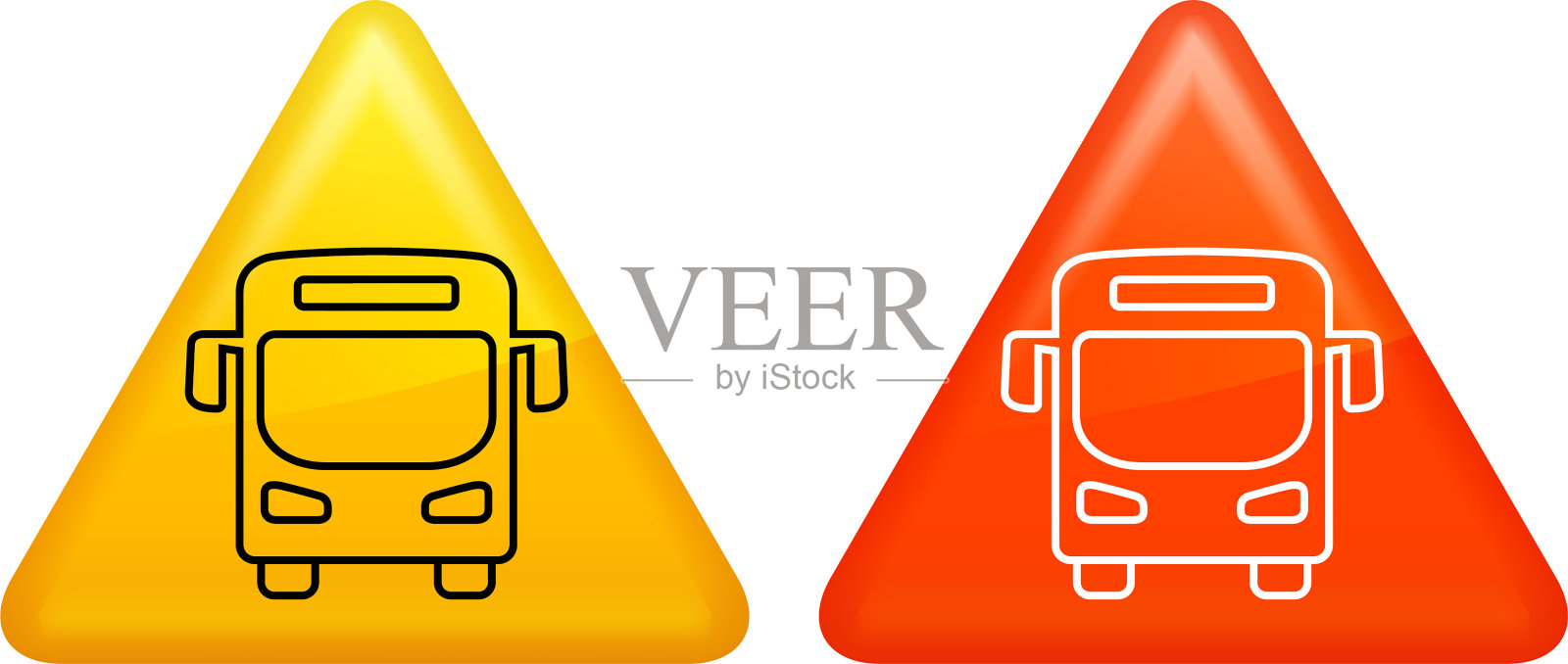 地铁巴士图标插画图片素材