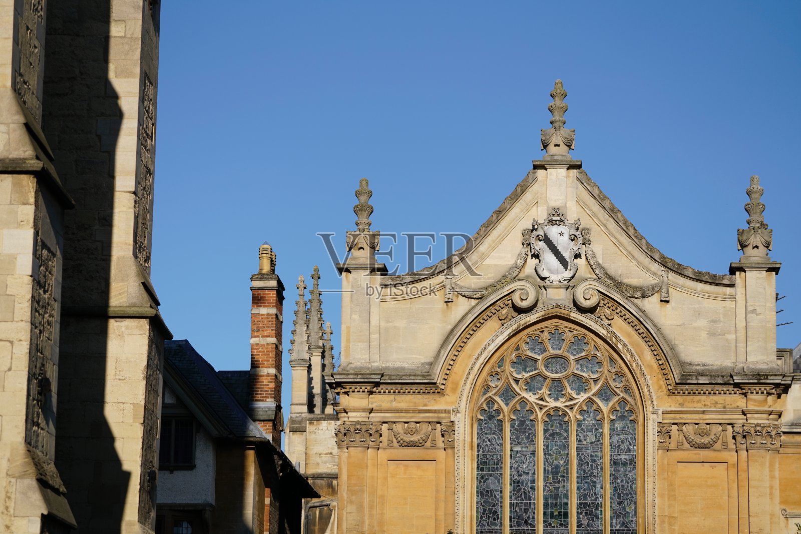 牛津城的建筑和外观设计。照片摄影图片