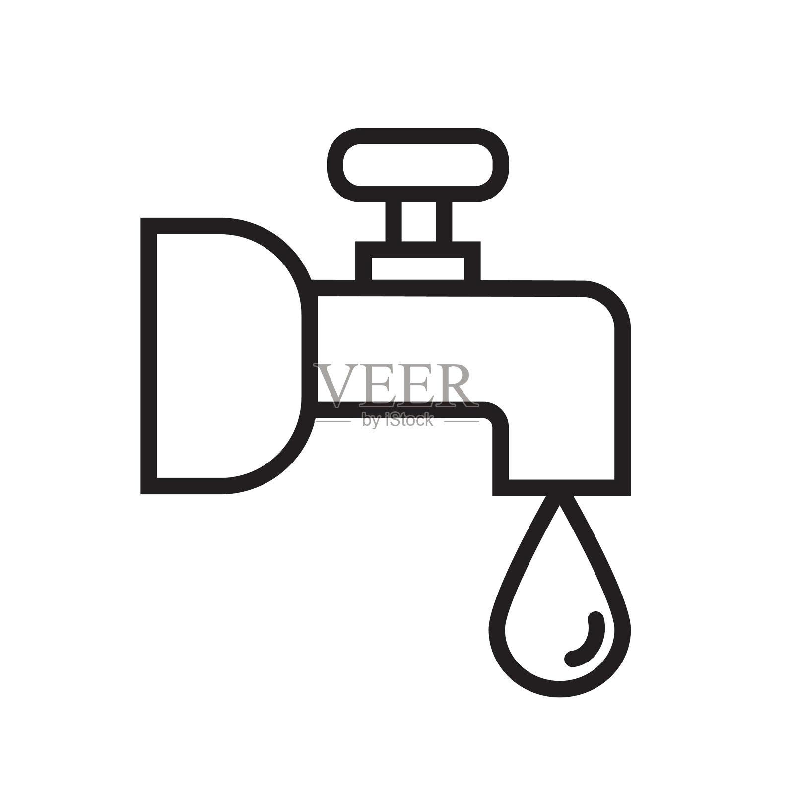 家居效率管道图标在细线风格图标素材