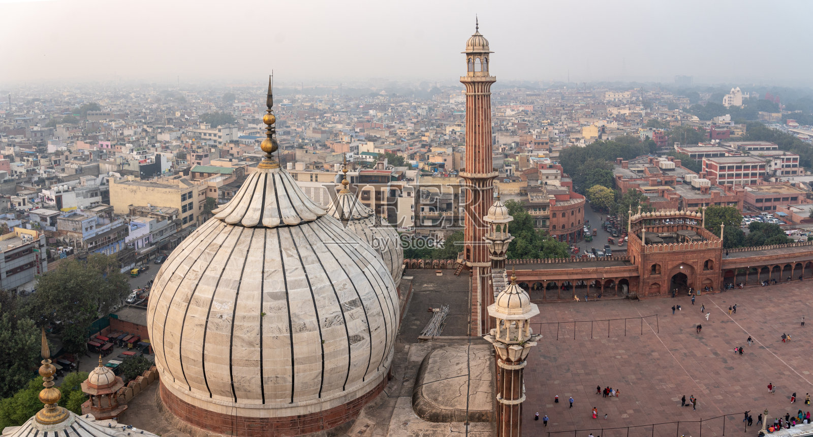 印度老德里的贾玛清真寺照片摄影图片
