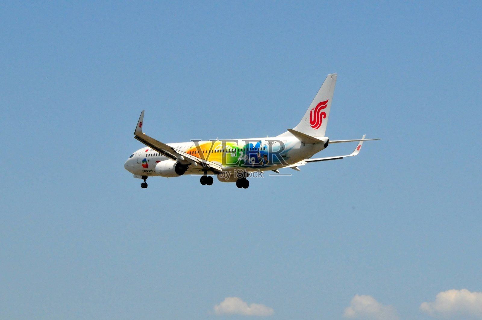 北京首都国际机场的飞机照片摄影图片