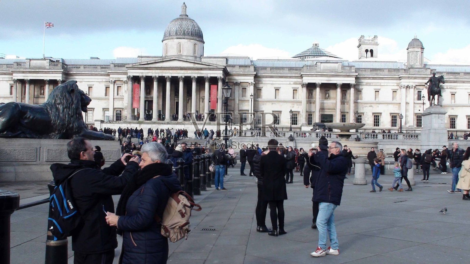 英国伦敦特拉法加广场国家美术馆照片摄影图片