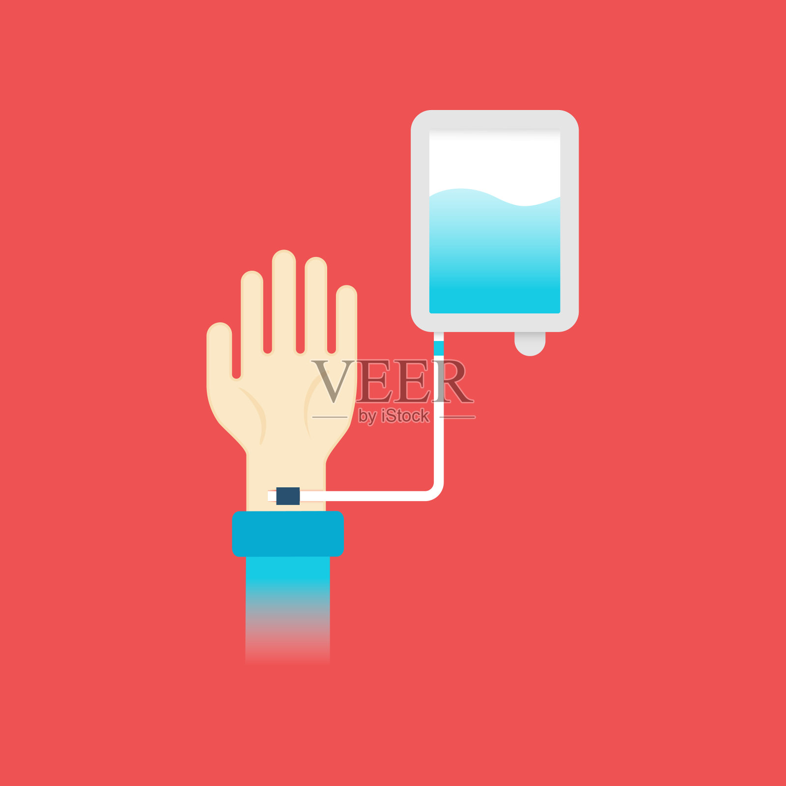 医用血清平面图标。平面矢量插图符号设计元素插画图片素材