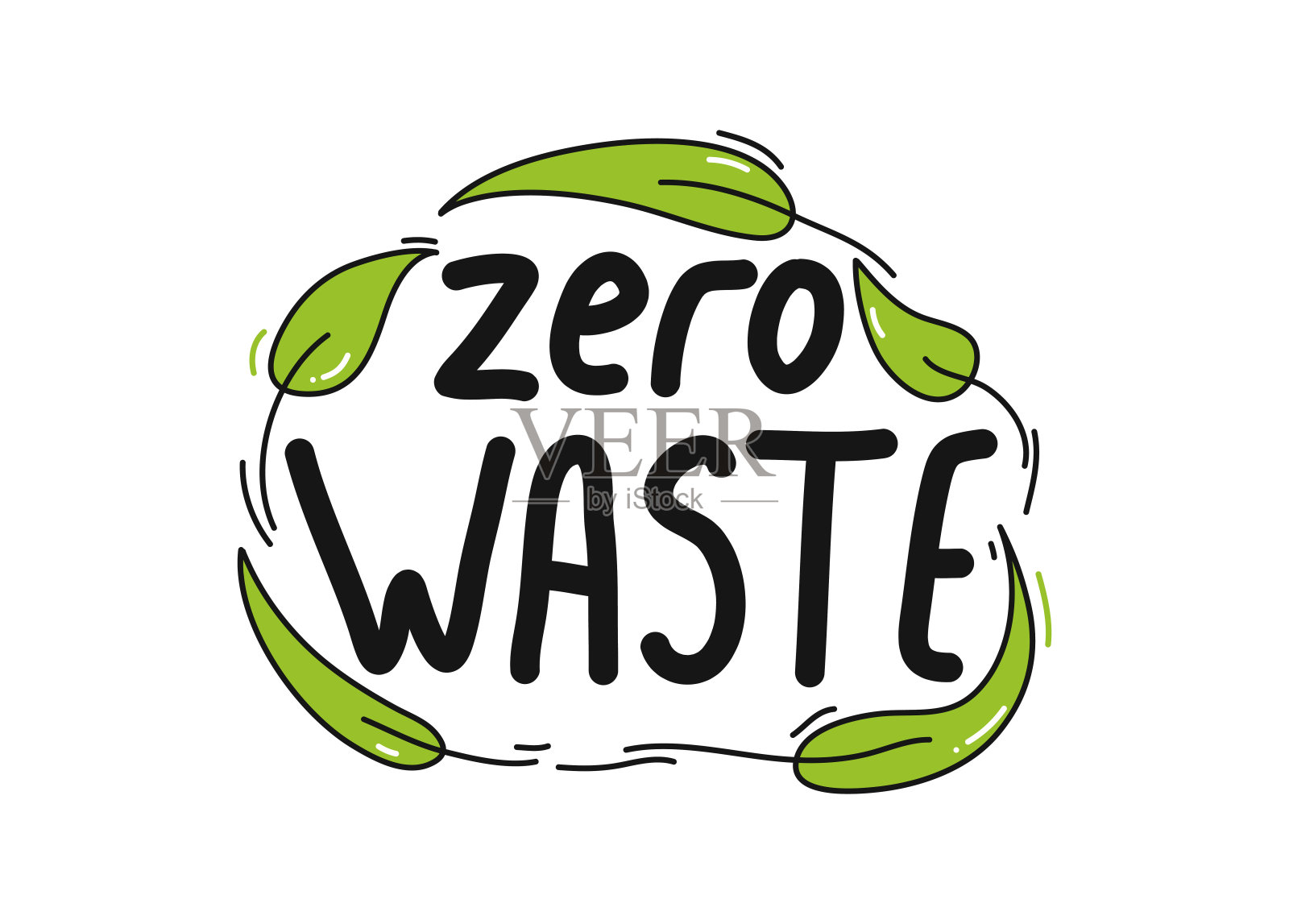 零废物有机产品图标矢量插图符号设计元素插画图片素材