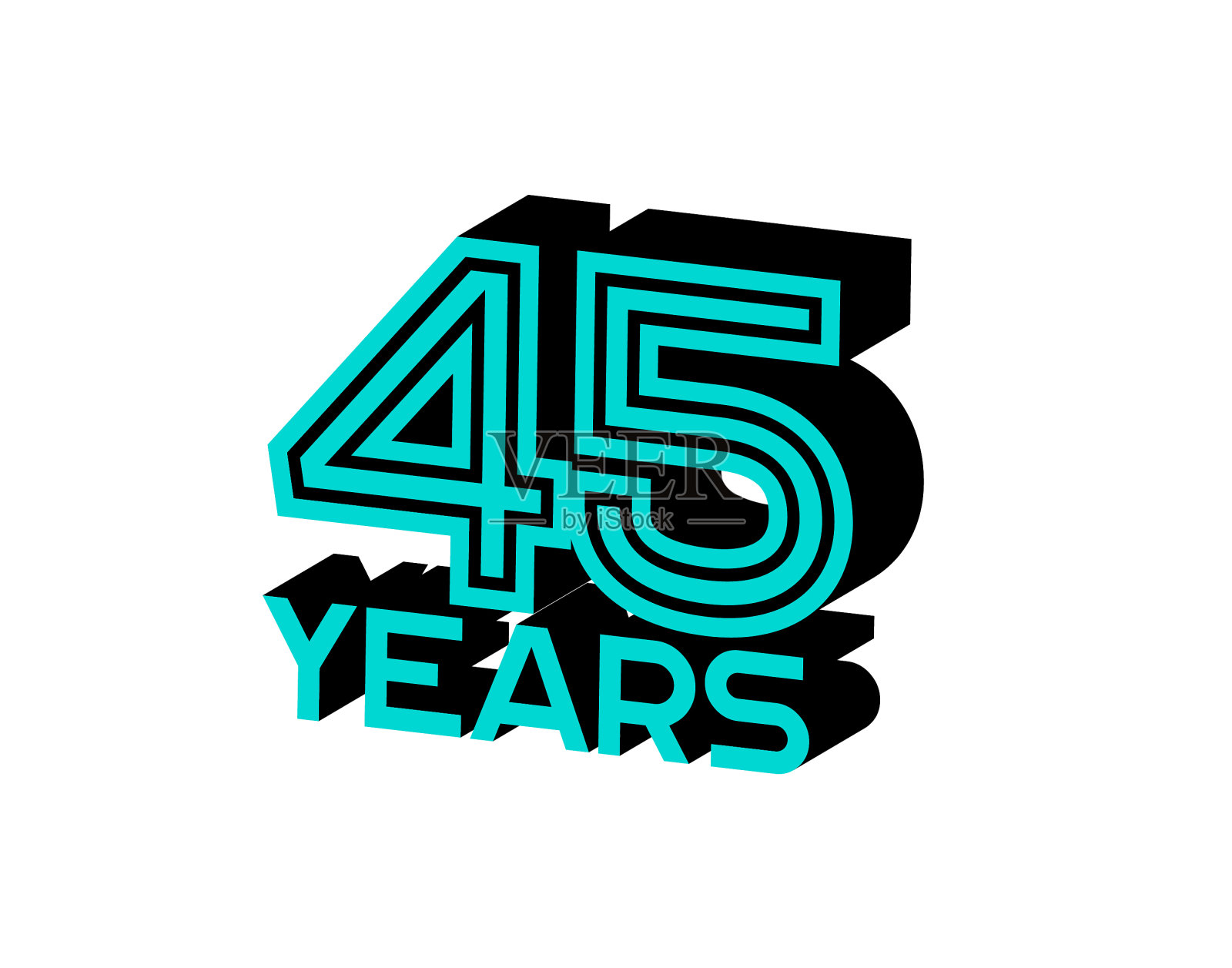 45年周年纪念日插画图片素材