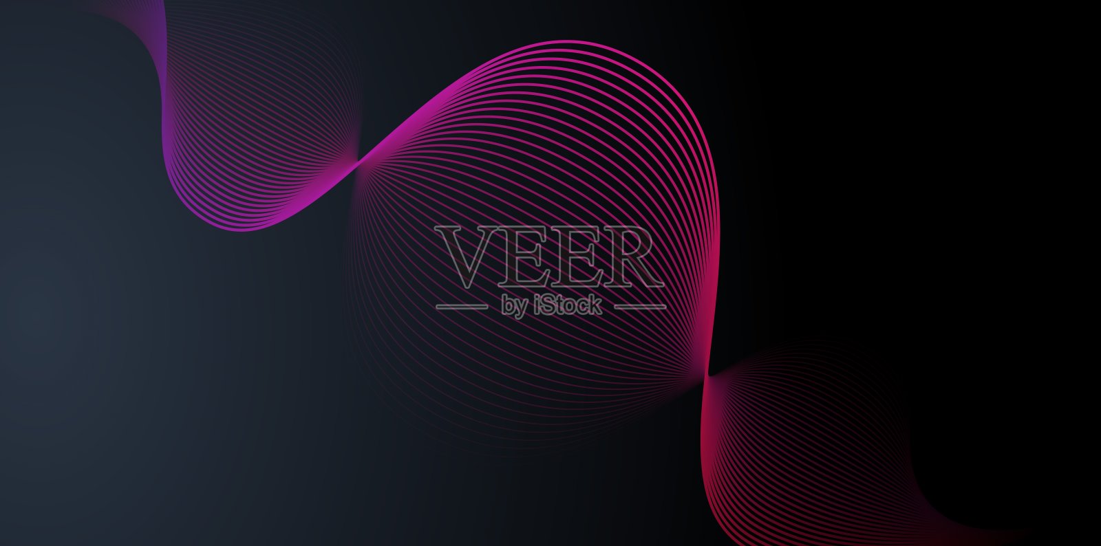 抽象未来技术波浪线背景插画图片素材