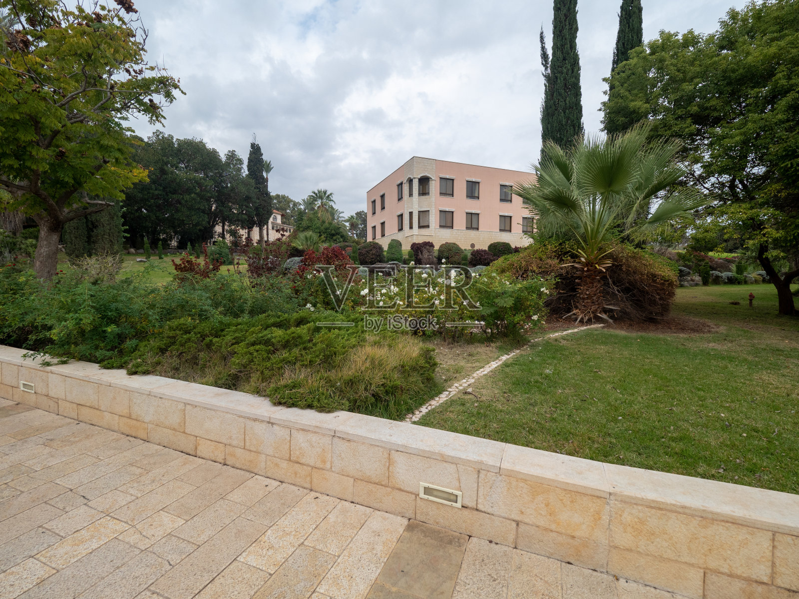 以色列八福堂庭院照片摄影图片