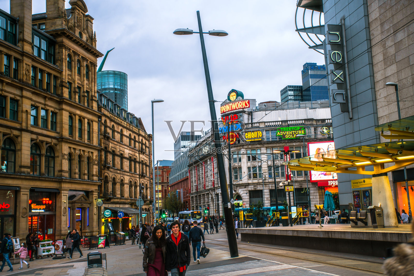 曼彻斯特交易所广场照片摄影图片