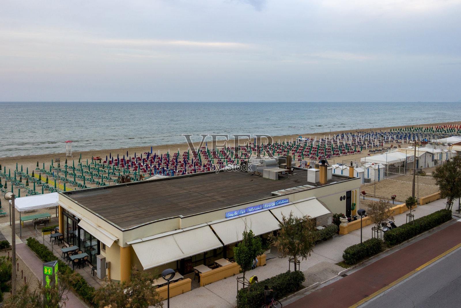 Senigallia海岸线,意大利照片摄影图片