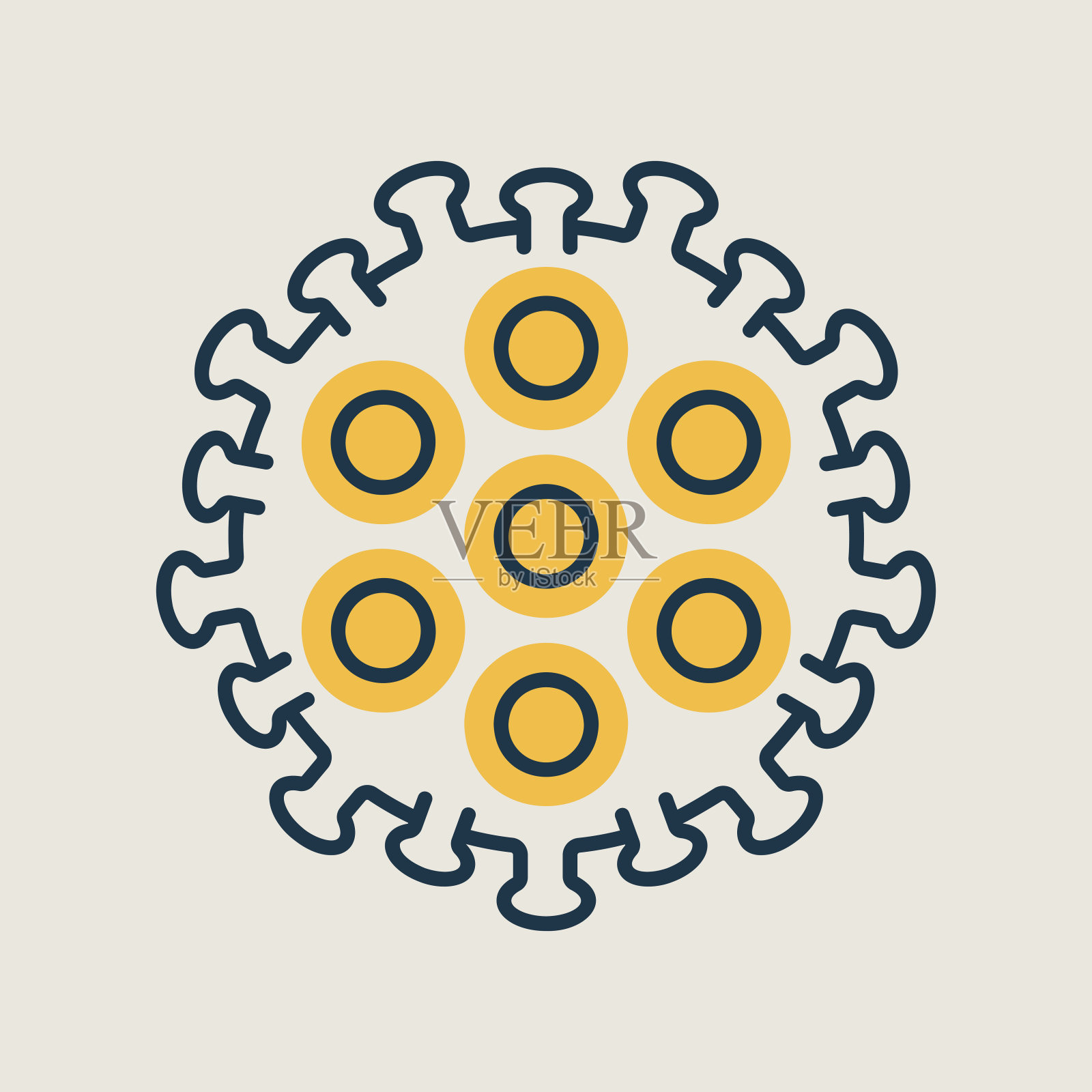 冠状病毒2019-nCoV载体图标插画图片素材