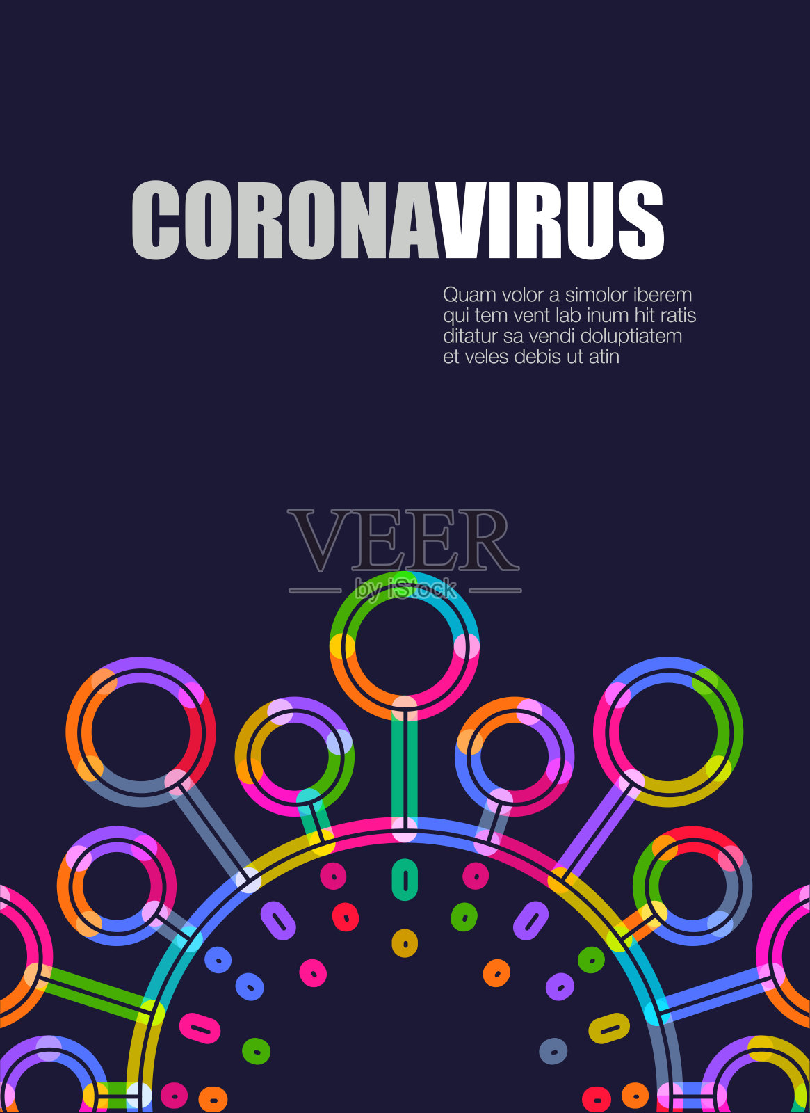 Covid-19病毒背景插画图片素材