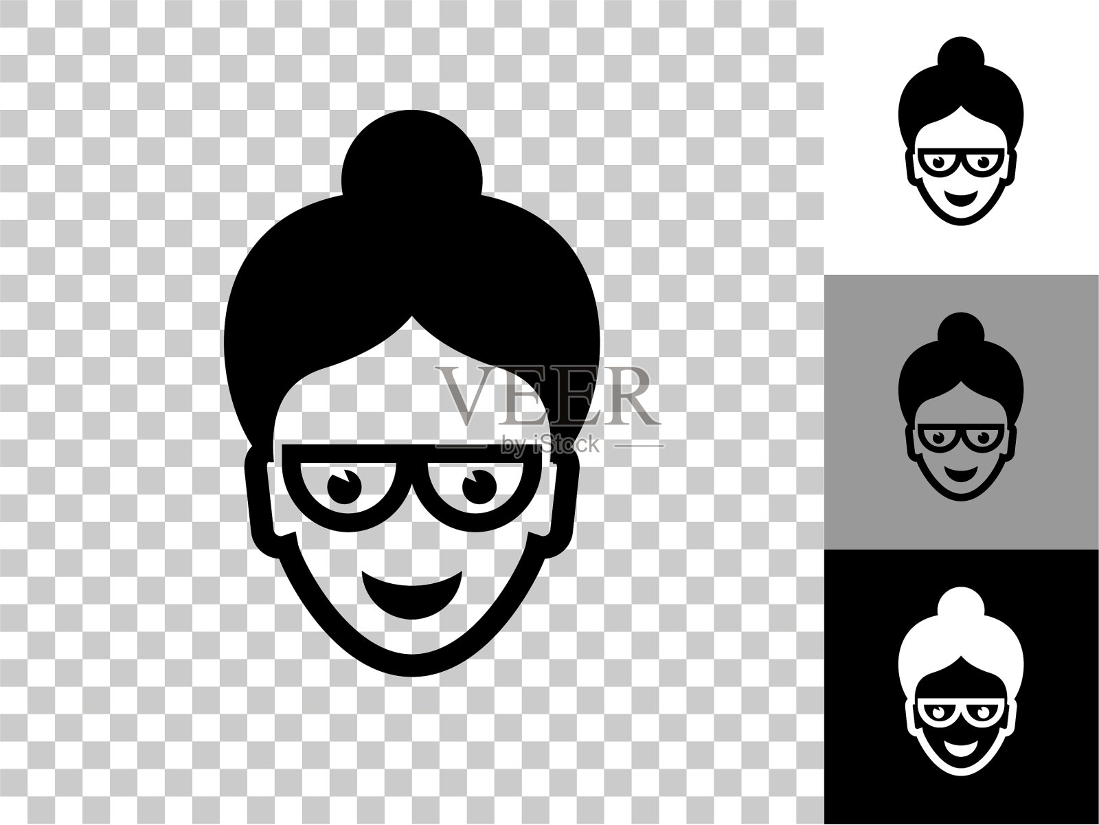 教师图标在棋盘上透明的背景插画图片素材