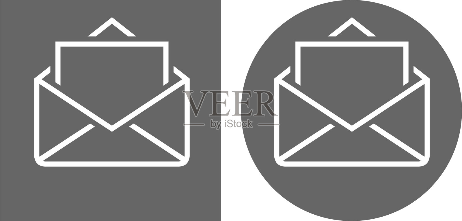 打开电子邮件邮件图标插画图片素材