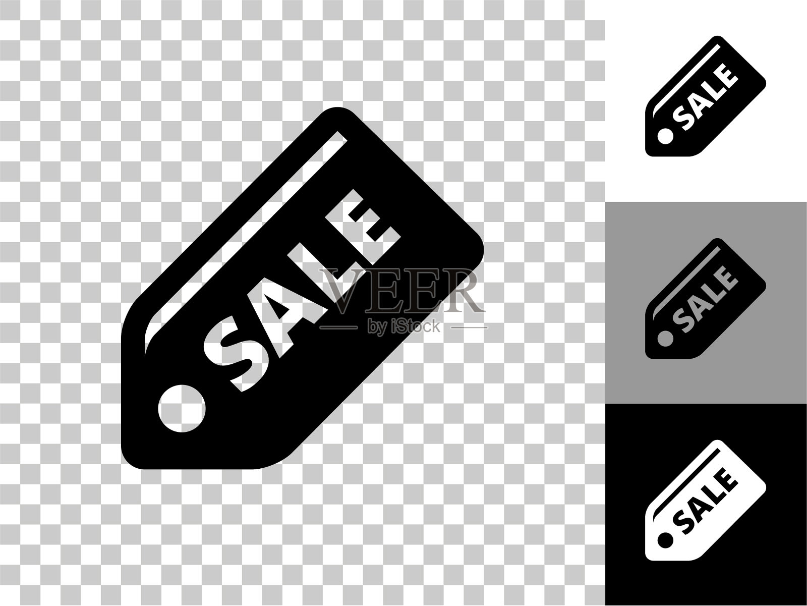 出售图标在棋盘透明的背景设计元素图片