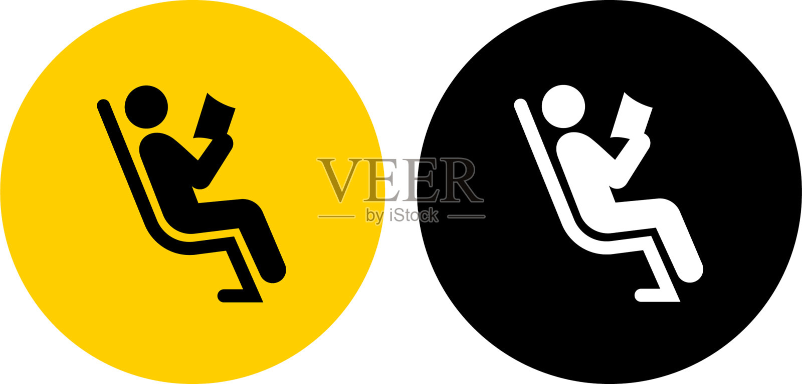 读一本书的人插画图片素材