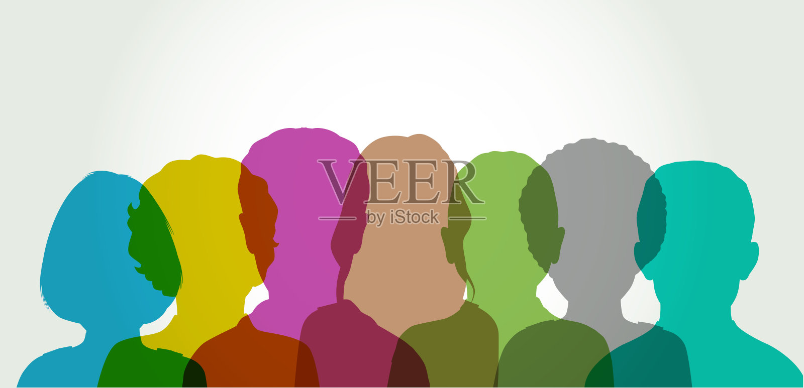 儿童头配置文件插画图片素材