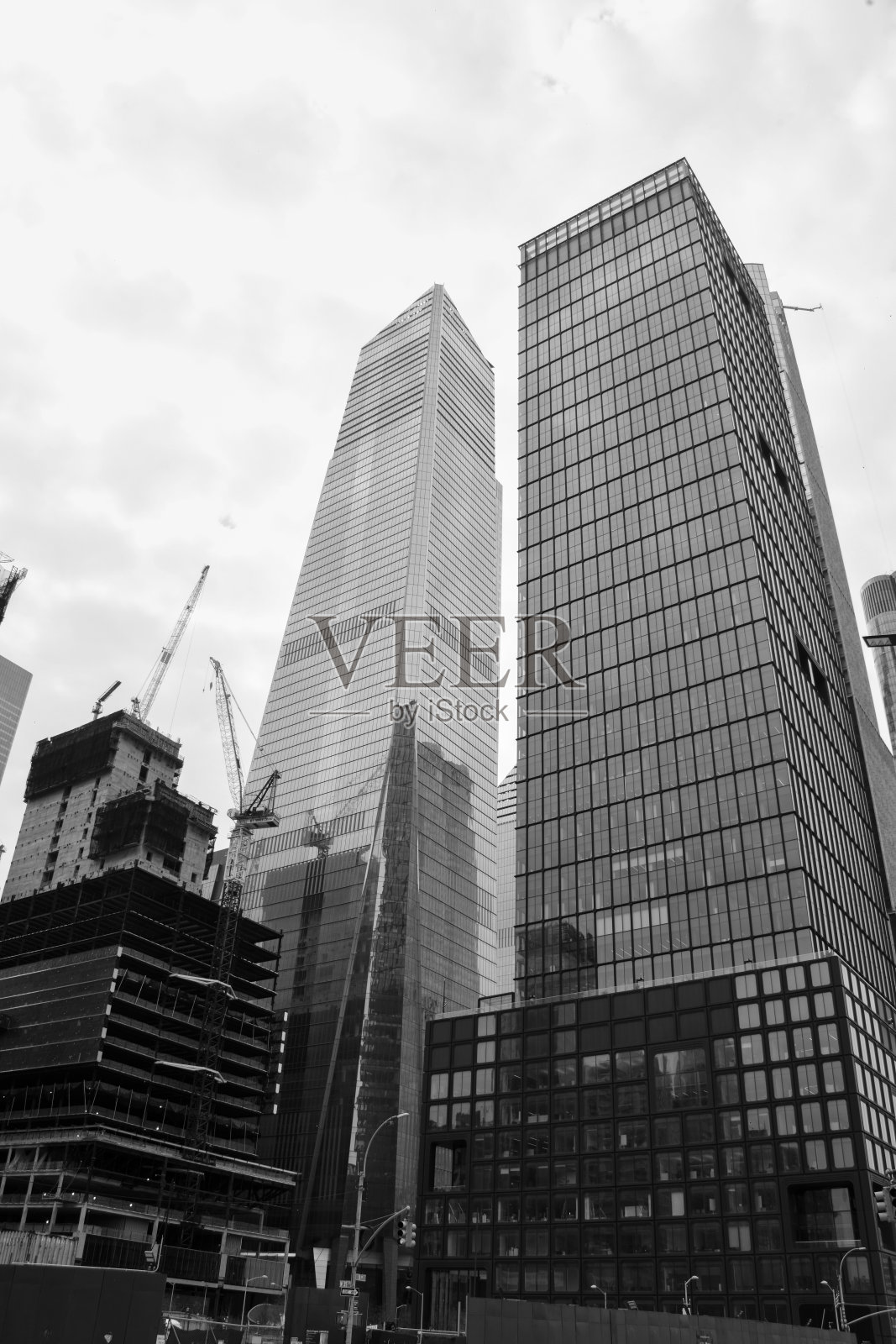 纽约哈德逊庭院的摩天大楼照片摄影图片