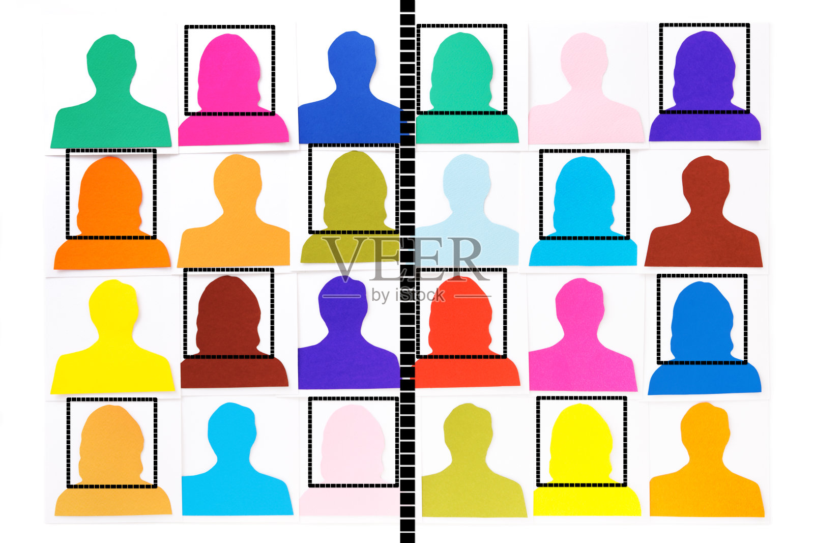 五官分明的女人插画图片素材