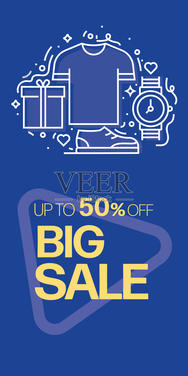 销售横幅模板设计。大减价特别优惠矢量插图。插画图片素材