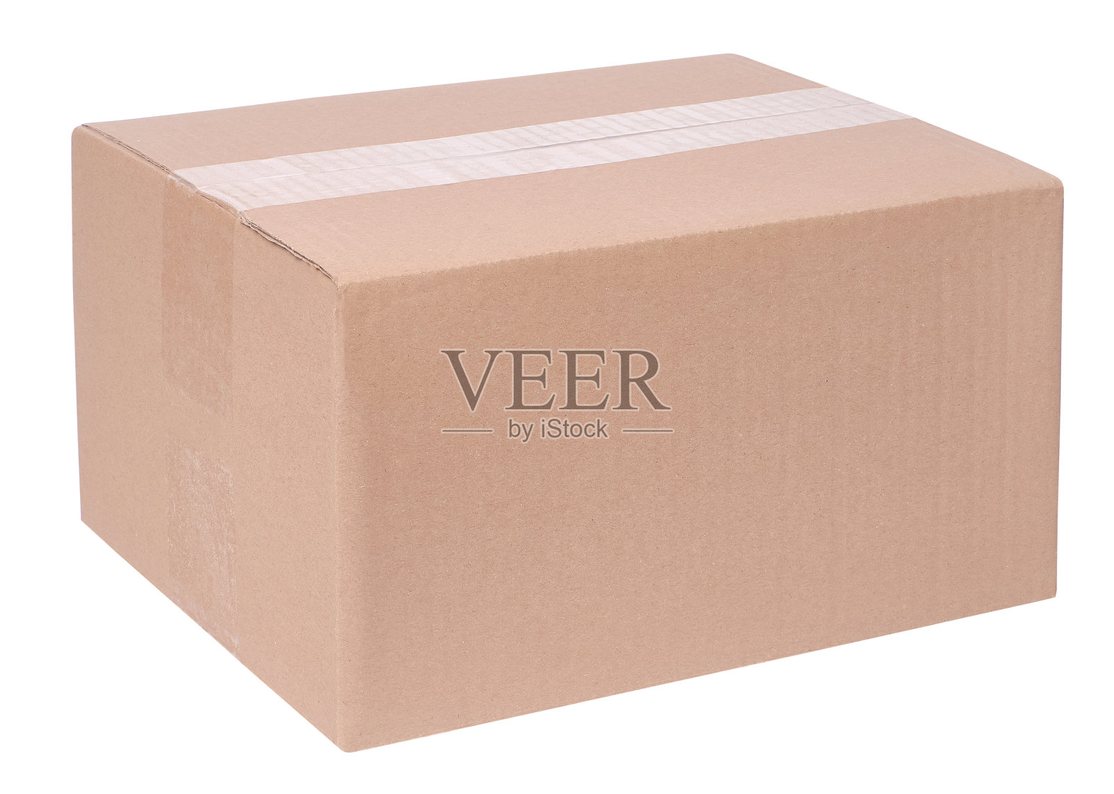 棕色纸板箱与剪切路径照片摄影图片