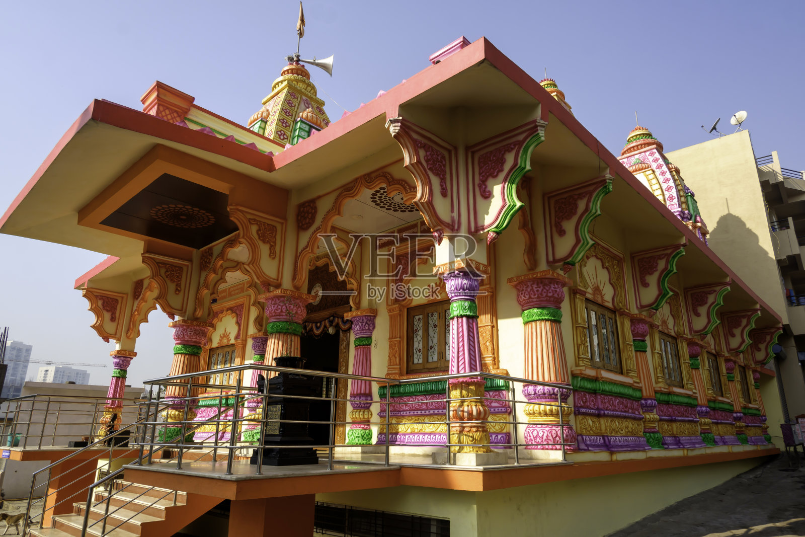 印度多彩的印度教寺庙照片摄影图片