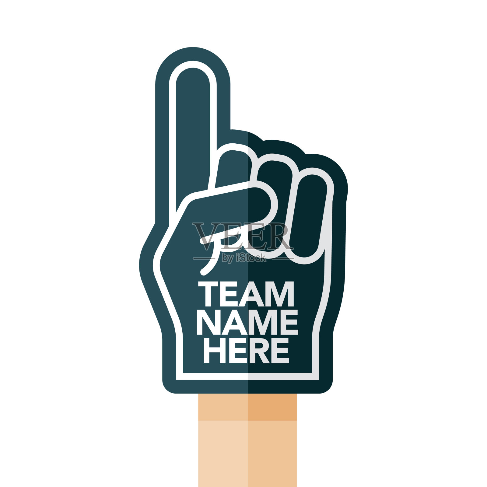 泡沫手图标组插画图片素材