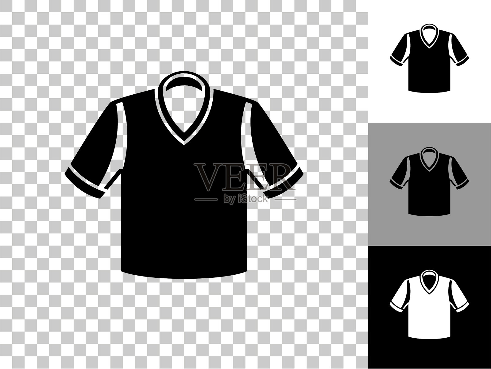 马球衬衫图标上的棋盘透明背景插画图片素材