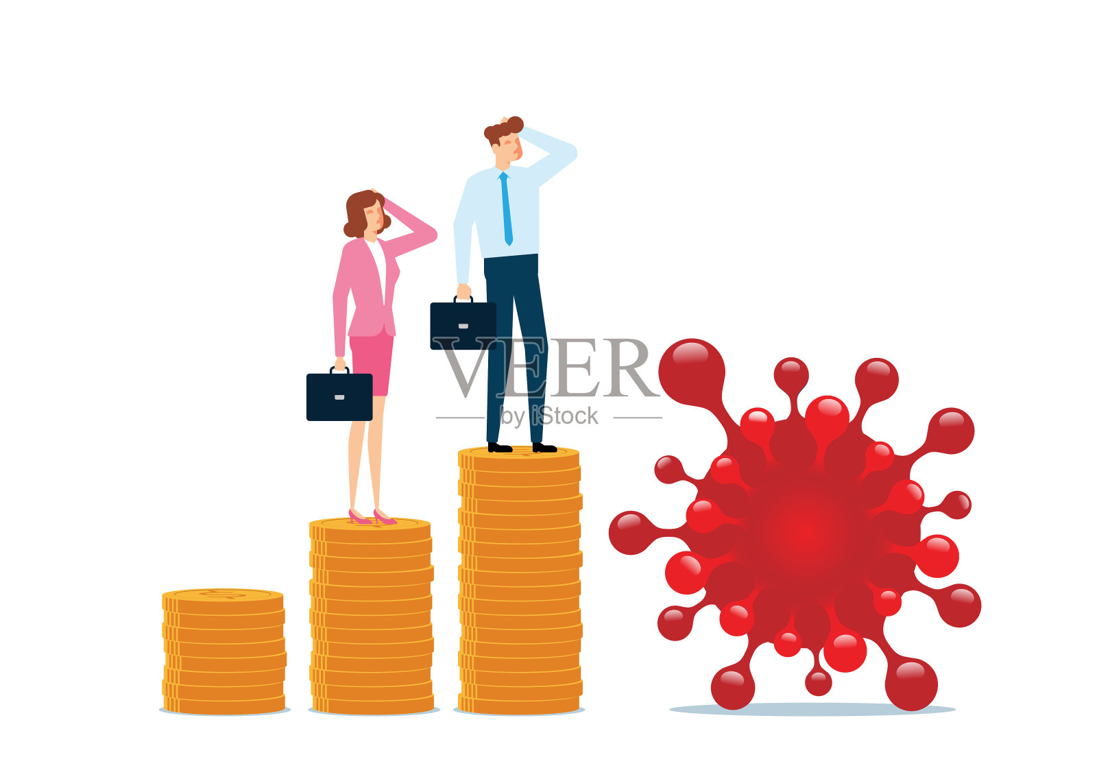 病毒危机插画图片素材