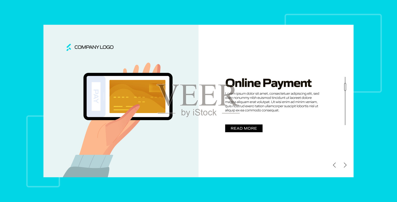 新常态概念-在线支付矢量图插画图片素材