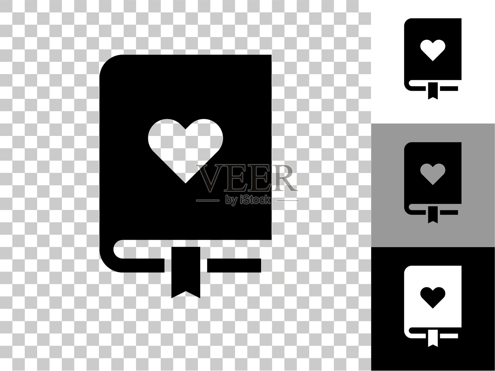 书签杂志图标在棋盘透明的背景插画图片素材