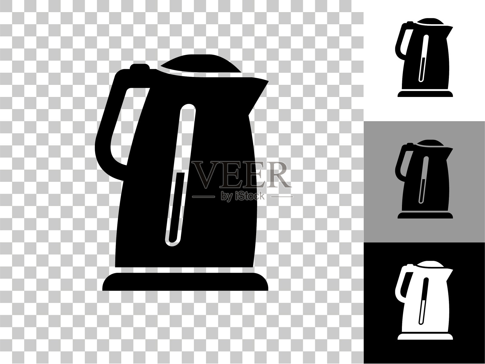 水锅炉图标在棋盘上透明的背景插画图片素材