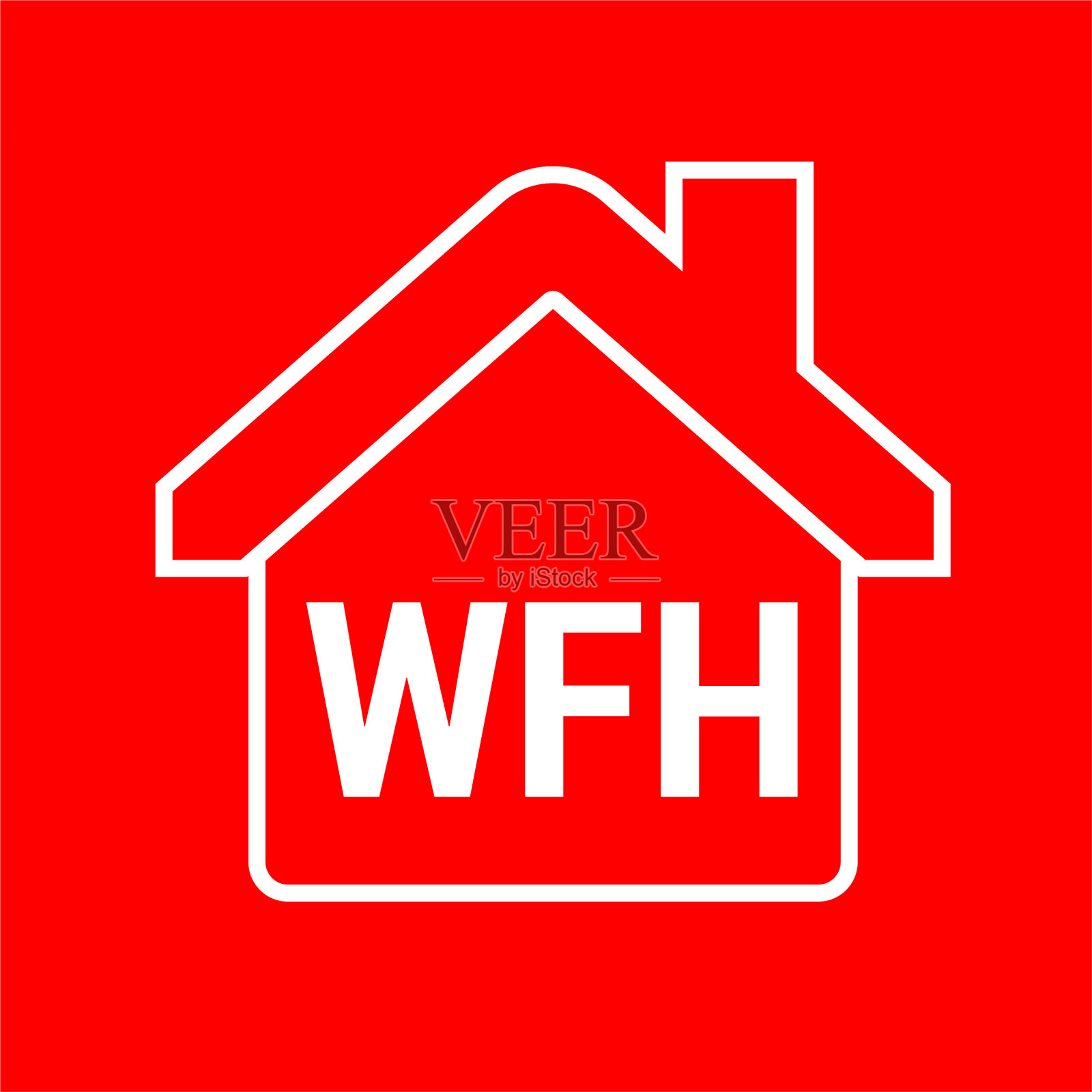 在家工作图标插画图片素材