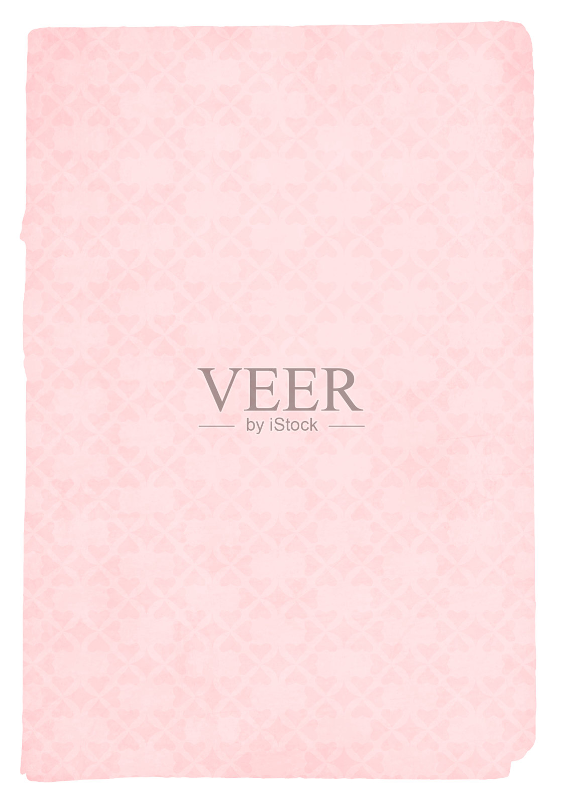 整个柔和的粉色心形图案形成了一个花的图案在陈旧的背景插画图片素材