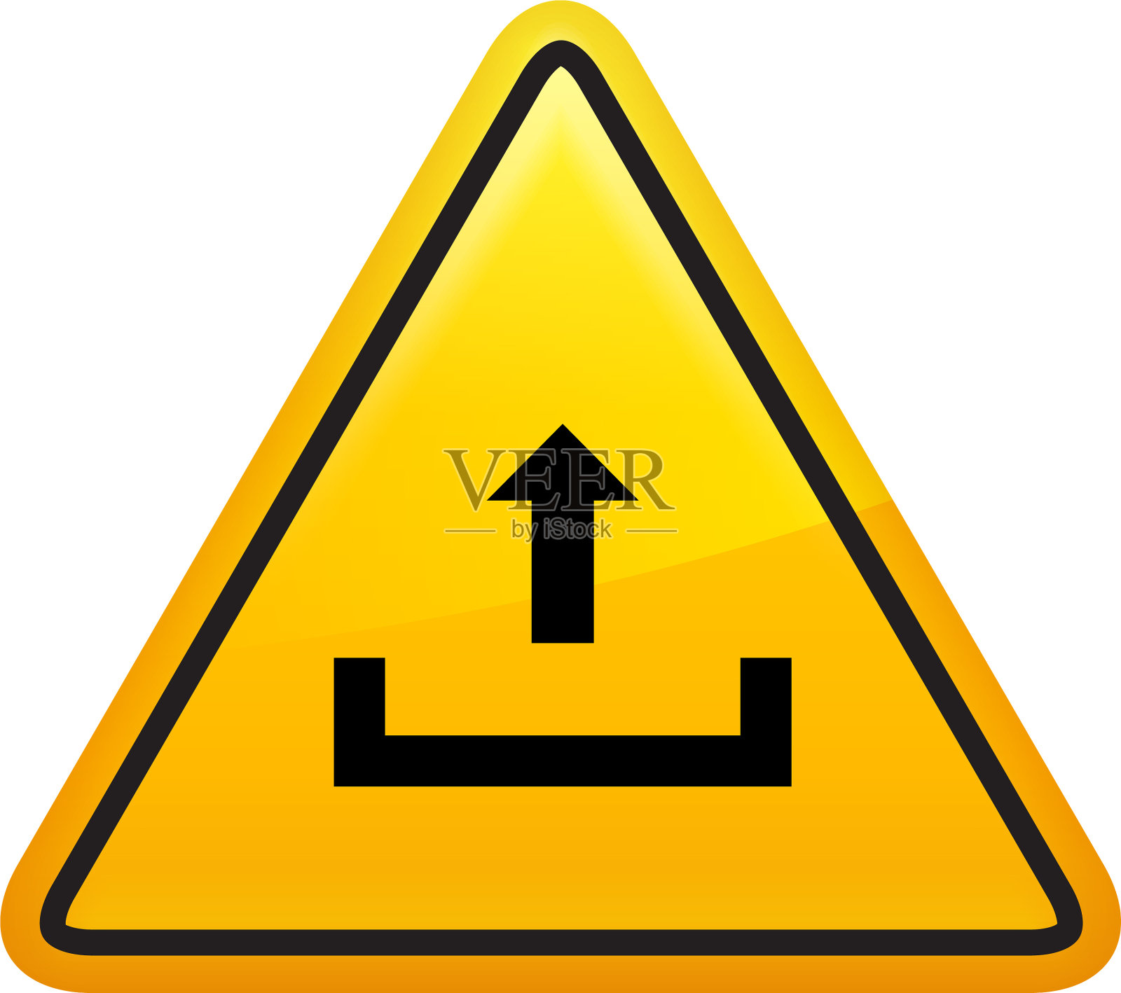 上传托盘与箭头图标插画图片素材